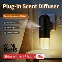 TEABLUM 100m³ Smart Automatic Air Freshener Plug in Diffuser Hotel Scent Diffuser for Home and Toilet 150ml Fragrance Diffuser US