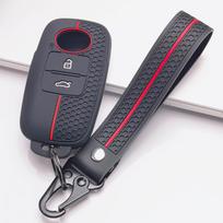 Silicone Key Cover for Toyota Raize Yaris Ativ Yaris Cross Veloz Avanza Rush Wigo Daihatsu Rocky Honeycomb Texture Anti Scratch Car Remote Key Sleeve juoda