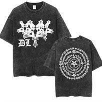 Retro Washed Playboi Carti I AM MUSIC Logo T Shirt Opium Ken Carson Narcissist Tour Antagonist Rap Woman's Tees S įvairiaspalvis