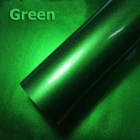 Premium Candy Gloss Metal Green Vinyl Car Wrap Film Self Adhesive Decal Wrapping with Air Release 10CM X 152CM