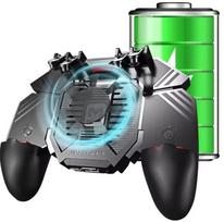 AK77 Cooling Fan Game Controller Gamepad for PUBG Six Finger Trigger Shooting Joystick Gamepad for Mobile Phone