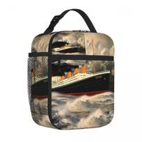 Bestselling RMS Titanic The Legend 1912 Casual Lunch Box Bag Workplace Meal Canvas Lunch Bag One Size