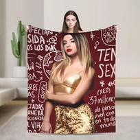 L-Lolas I-Indigos Spanish Singer Blankets Warm Soft Plush Throw Blanket For Outdoor Travel Office Flannel Bedspread Bed Cover Size: 75*100cm, Weight: 230 GSM