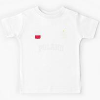 Retro Poland Fan Polish Polska Flag  Kids T-Shirt 130