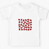 Cute Red Ladybug Pattern Kids T-Shirt 130