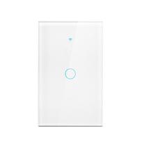 WiFi Smart Life Wireless Wall Light Switch Touch Panel Design Alexa Google Assistant Control No Hub Required-Glass Material 10A 120mm*72mm&US Standard