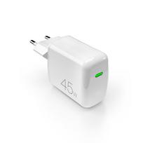 Ładowarka sieciowa usb-c pd gan 45w - biała