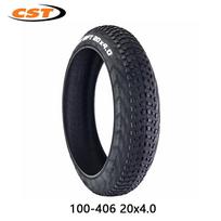 CST 20 inch 100-406 20x4.0 Fat Tire Electric Snowmobile Beach Bicycle Tire MTB Bicycle Front Rear Wheel Anti-Slip Fat Tire 20x4.0 Tire 1pc