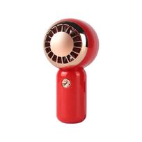 3 Gear Wind Mini Portable Fan Adjustable USB Rechargeable Fan Powerful Pocket Fan  Office raudona