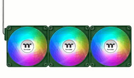 THERMALTAKE CT140 EX Reverse ARGB 140mm Case Fan CL-F230-PL14RG-A Green, 3-pack