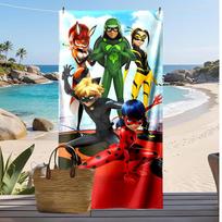 miraculous ladybug cartoon Printed Quick Dry Beach Towel Super Absorbent Soft Lightweight Bath Towel for Pool Summer Travel 70cmx140cm(27x55inch)