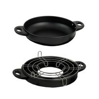 Barbeque Grill Multipurpose steel with non-stick coating fry pan and plate grill use with gas stove barbeque grill juoda