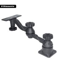 12''Horizontal Double Swing Arm Fish Finder Mount VIN-TYQ-HB-01L Compatible with Garmin, Humminbird, Lowrance More juoda