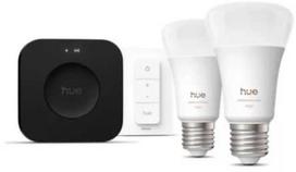 PHILIPS Starter kit: 2 E27 smart bulbs + Dimmer switch + Bridge Pro