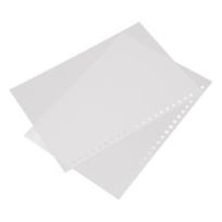 50Pcs Sheet Protector Paper Binding Cover Matte   20 Holes PP Plastic for Presentation