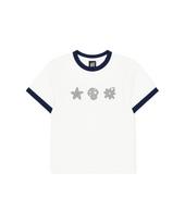 Page Cc Three Icon Friends Printed Ringer Short Sleeve T-Shirt Navy M