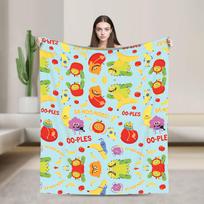 Bumble Nums Space Birthday Blankets Super Simples Airplane Flannel Throw Blanket For Couch Chair Sofa Bed Soft Warm Bedspread Size: 75*100cm, Weight: 230 GSM