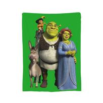 Small S-Shreks Plush Blanket Custom Throw Blanket for Sofa Bedding Lounge 125*100cm Quilt, Size: 75*100cm, Weight: 230 GSM