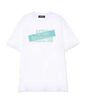 Astral Projection Vintage Lettering Tape Supima Cotton Round Neck Short Sleeve T-Shirt_White L