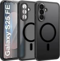 Etui Do Magsafe Czarne Matowe Do Samsung S25 Fe + 2X Szkło