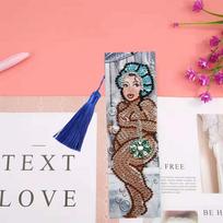 R-SQ214/233 Custom Handmade Leather Bookmark African Fat Woman Diamond Painting Bookmarks for Promotional Use