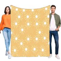 Sunny Pattern Throw Blanket Soft Lightweight Cozy Bedding Ideal for Home Dcor and Gift Size: 75*100cm, Weight: 230 GSM