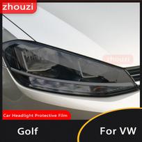Automobilio priekinių žibintų apsauginė plėvelė, skirta Volkswagen VW Golf 7 8 MK7 12-19 20-2022 Automobilio atspalvio juoda plėvelė Galinio žibinto permatomas TPU lipdukas Golf 8 Headlight B