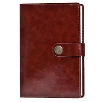 A5 Genuine Leather Notebook, Premium Customizable Refillable Journal for Business , Handmade Leather Writing Notebook (Brown,A5&140*210MM) ruda