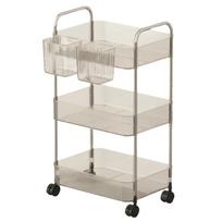 Multi-functional Mobile Trolley Storage Cart Clear Box Kitchen Storage Rack  Bedroom 3Layers Boxes
