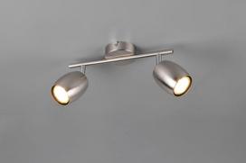 Trio Nancy spotlight 2-pc GU10 brushed steel gaismeklis R86262007 4017807656688