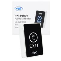 PB104 prieigos jungiklis su lietimu, paviršinis montavimas, NO/NC/COM, 12V/24V DC, būsenos LED, met
