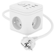 KERG SMART – 3-SOCKET POWER STRIP + USB-A+USB-C CHARGER 1.5M 3×1.5MM2 H05VV-F 16A/250V