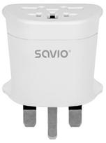 Power adapter SAVIO Travel adapter Global socket – UK plug 10A