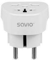 Power adapter SAVIO Travel adapter Global socket – EU plug 15A