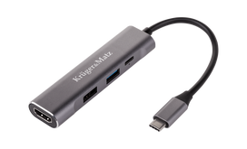 USB Type-C 3.1 adapteris (HUB) į HDMI | USB 3.0 | USB 2.0 | USB-C prievadą