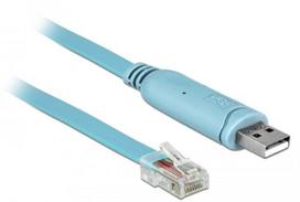 DeLOCK Adapter USB 2.0 Type-A male > 1 x Serial RS-232 RJ45 male 2.0 m blue