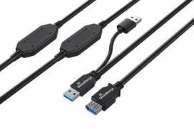MediaRange MRCS244 USB cable USB 3.2 Gen 1 (3.1 Gen 1) 15 m 2 x USB A USB A 5Gbit/s Black