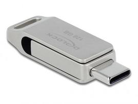 DeLOCK USB 5Gbps USB-C + Type-A Memory Stick 128GB - Metal Housing