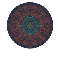 Carpet Retro Bohemian Round Bedside Geometric Floor Mat Living Room Home Decor 80cm Diameter