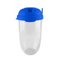 Fresh Fruit & Vegetable Cup Food Shaker With Dressing Container & Fork Fresh Fruit Container Food Container One Size mėlyna