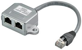goobay RJ45 T-Adapter CAT5 St->2xBu