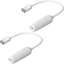 Ubiquiti Easy Cable Cat.6a F/UTP extension cable, 2-pack white, 15cm cable, waterproof cap