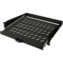 Digitus pull-out shelf for permanent installation in 483 mm (19") cabinets, black, 2 height units