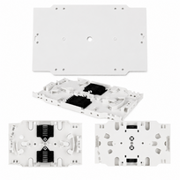 Optinė kasetė 12 skaidulų su dangteliu, apsauginių movų ilgis 45 mm, FO-PP-xxFX paneliams be ST
