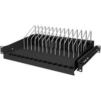 Digitus extendable shelf for tablets, notebooks (black, 1 height unit)