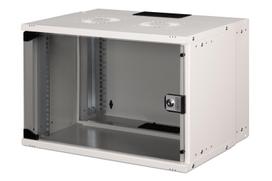 Wall-mounted network cabinet 19" 7U, SOHO PRO 370 x 540 x 400 mm, door glass, gray, unfolded, 60kg