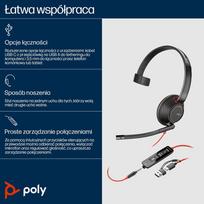 HP Poly Blackwire 5210 Monaural USB-C Headset +3.5mm Plug +USB-C/A Adapter (Bulk)