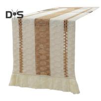 Šventinis stalo takelis, austas audinys, boho stiliaus, su kutais, kontrastingos spalvos, pintas, atsparus dėmėms, daugkartinio naudojimo, stalo apsauga, dekoracija, iškilmingas banketinis stalas 120 cm 5