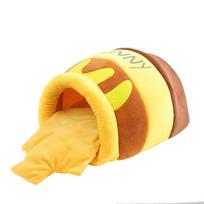 Cat Bed Soft Plush Pet Litter for Small Dogs Indoor Warm Sleeping Den with Removable Cushion Honey Pot Cozy plush Bed