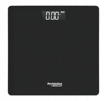 Tikslios elektroninės vonios svarstyklės Revolution POWER 180 kg, stiklinės, juodos, plonos, su LCD ekranu